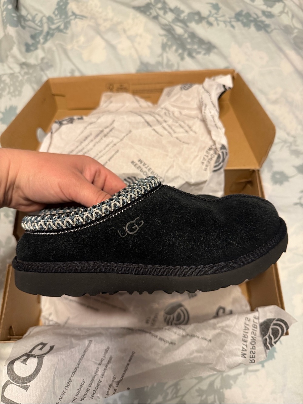 UGG Kids Tasman Slip-On Suede Shoe